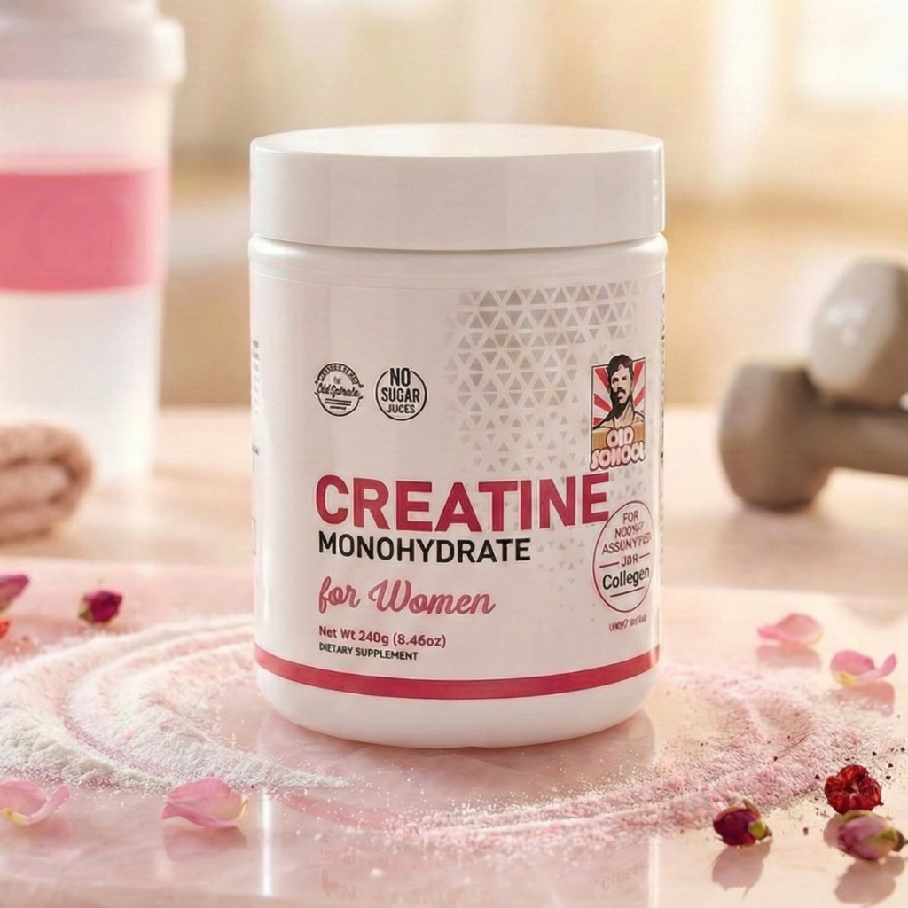 Creatina para Mujeres Old School Labs® Más Fuerza, Más Glúteo, Más Recuperación