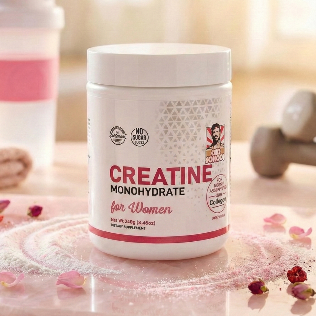Creatina para Mujeres Old School Labs® Más Fuerza, Más Glúteo, Más Recuperación