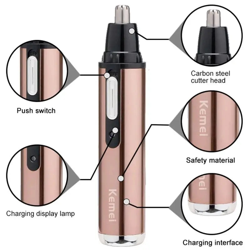 Cortapelos multifuncional 2 en 1 para nariz, orejas y vello facial