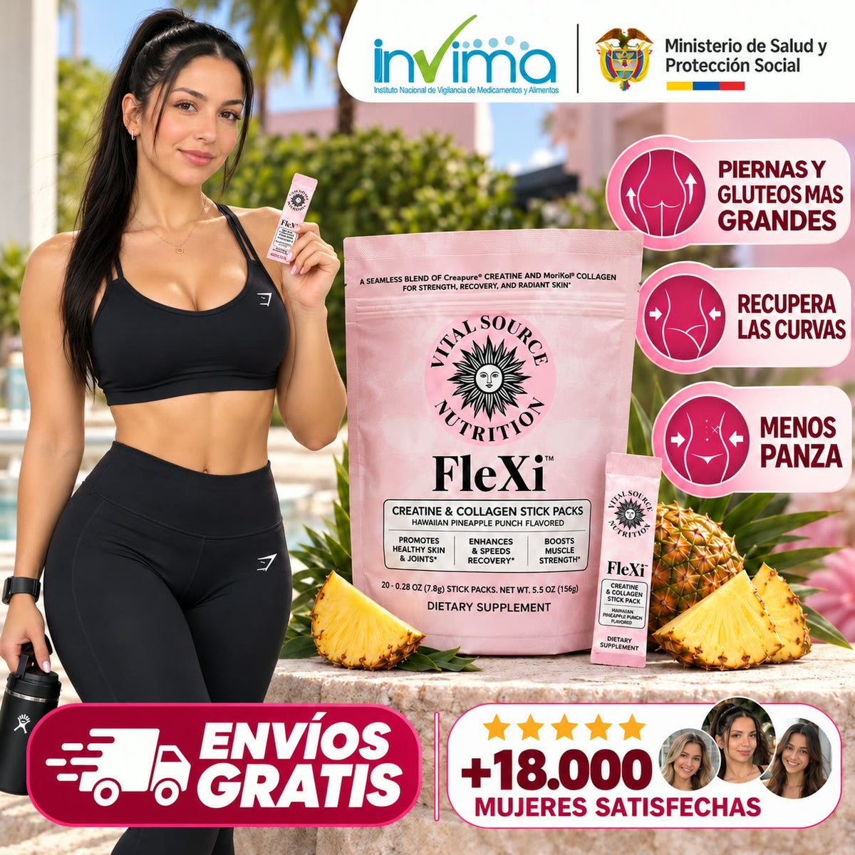 -FLEXI™ Creatina y Colágeno Premium, Fuerza + Belleza Diaria, empieza hoy.