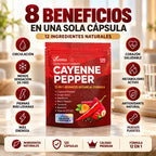 Pimienta de Cayena 12 en 1 - Activa tu Circulación y Cuida tu Corazón empieza a cuidate hoy
