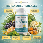 Simply Revival® DHT Blocker™ – Bloqueador Herbal de DHT para el Crecimiento y Fortalecimiento Capilar