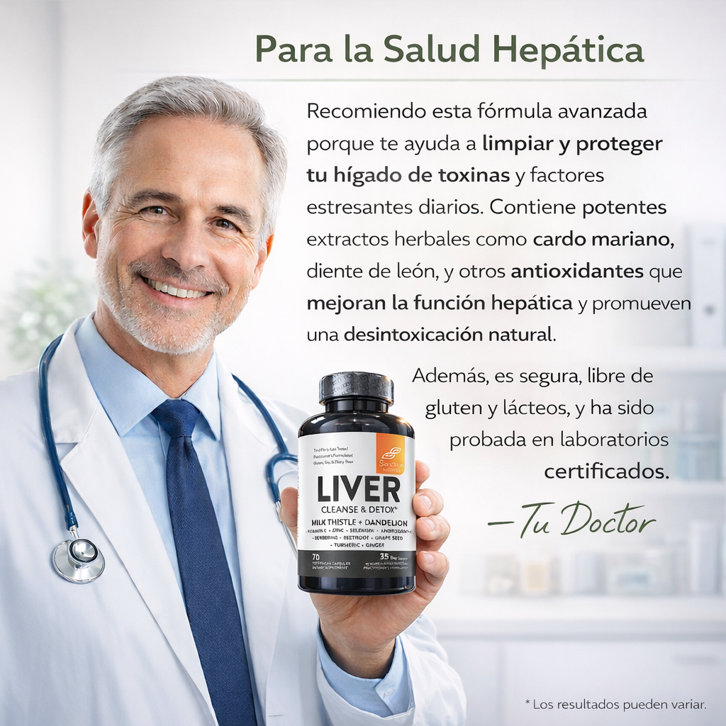 Liver Cleanse & Detox Sandhus Nutrition® Ayuda a que tu Hígado Funcione Mejor, inicia desde hoy