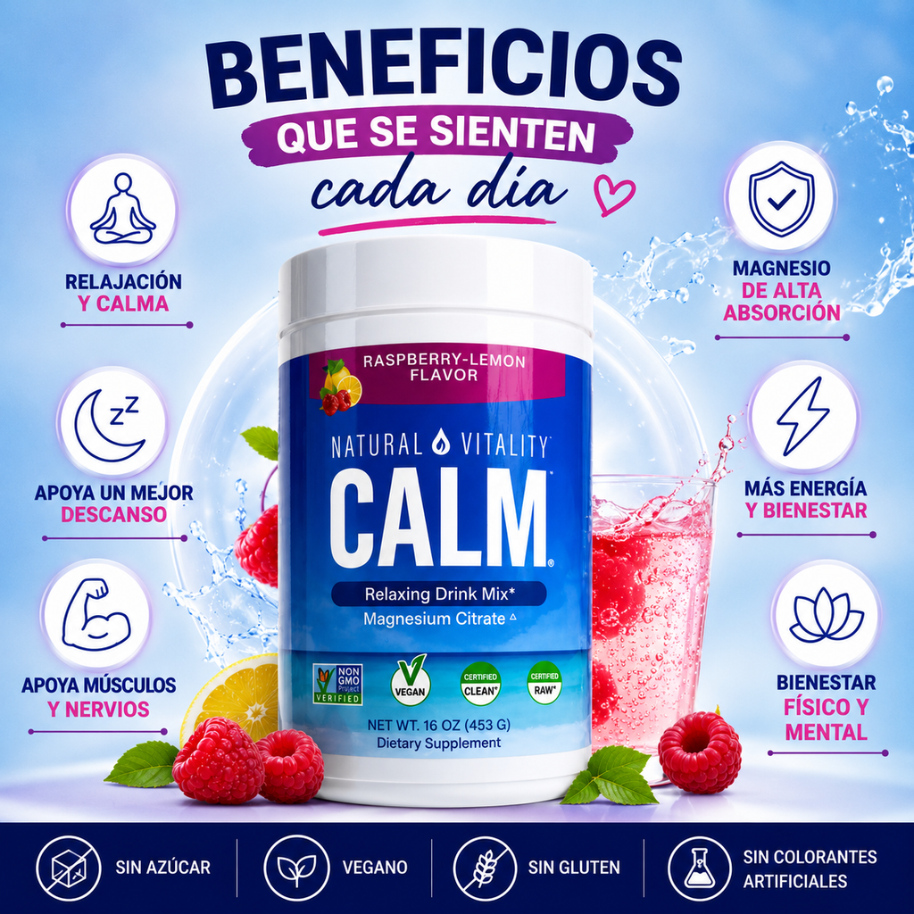 MAX CALM® Bebida Relajante de Magnesio, reduce el cortisol
