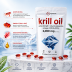 Krill Oil 2000mg® Salud Cardiovascular, Mental y Articular