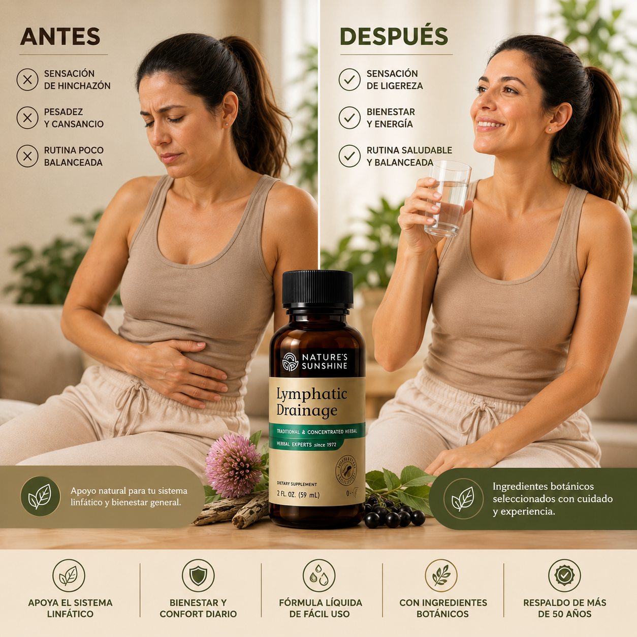 Nature's Sunshine® Lymphatic Drainage™ | Fórmula Líquida para Apoyo Linfático, empieza hoy!!