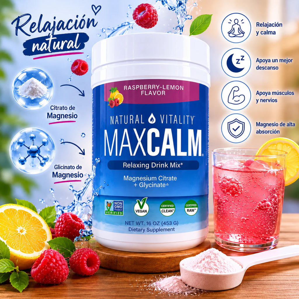 MAX CALM® Bebida Relajante de Magnesio, reduce el cortisol