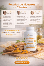 Turmeric Curcumin 95% de MicroIngredients® 120 Capsulas, Bienestar Articular con Máxima Absorción