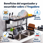 Escurridor de Loza Multifuncional, Ahorra espacio y disfruta del orden desde hoy mismo 65 cm de ancho