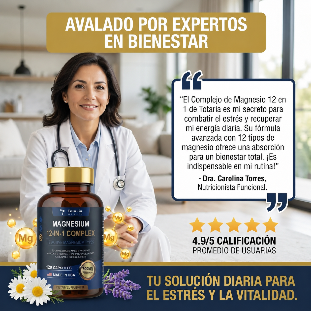 Magnesio 12 en 1 Totaria®   Relajación, Músculos y Corazón. empieza hoy!!