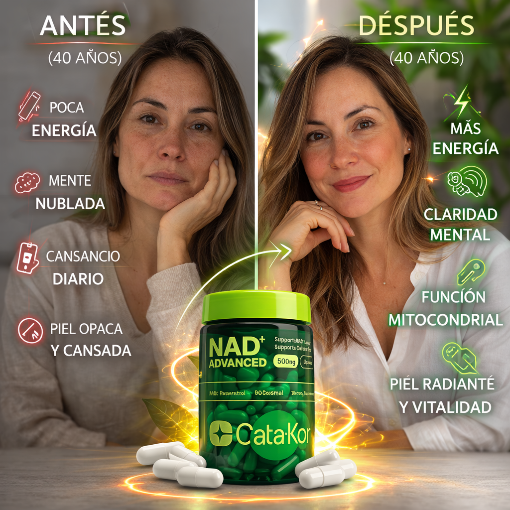 Cata-Kor NAD+ Advanced® Más Energía Hoy y Apoyo para un Envejecimiento Saludable