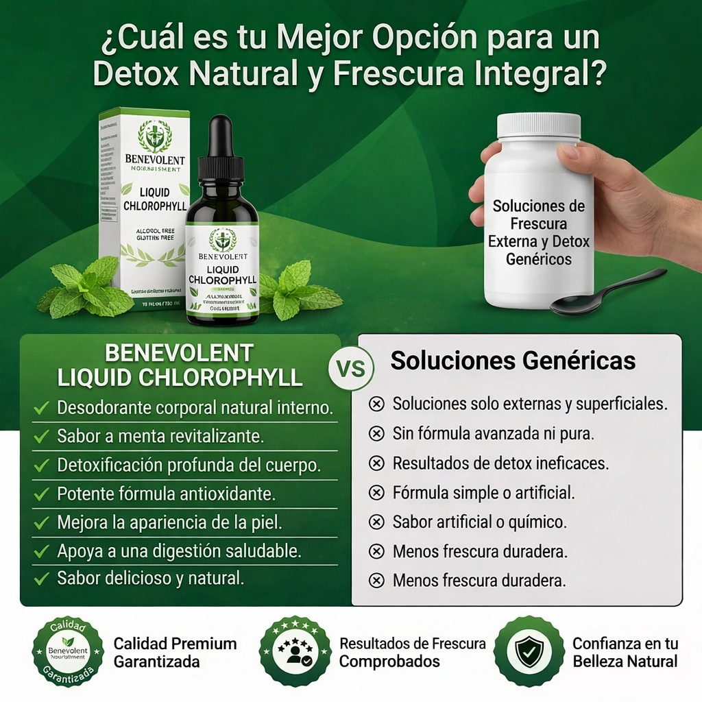 Clorofila Líquida Benevolent Nourishment® – Detox y Control de Olor