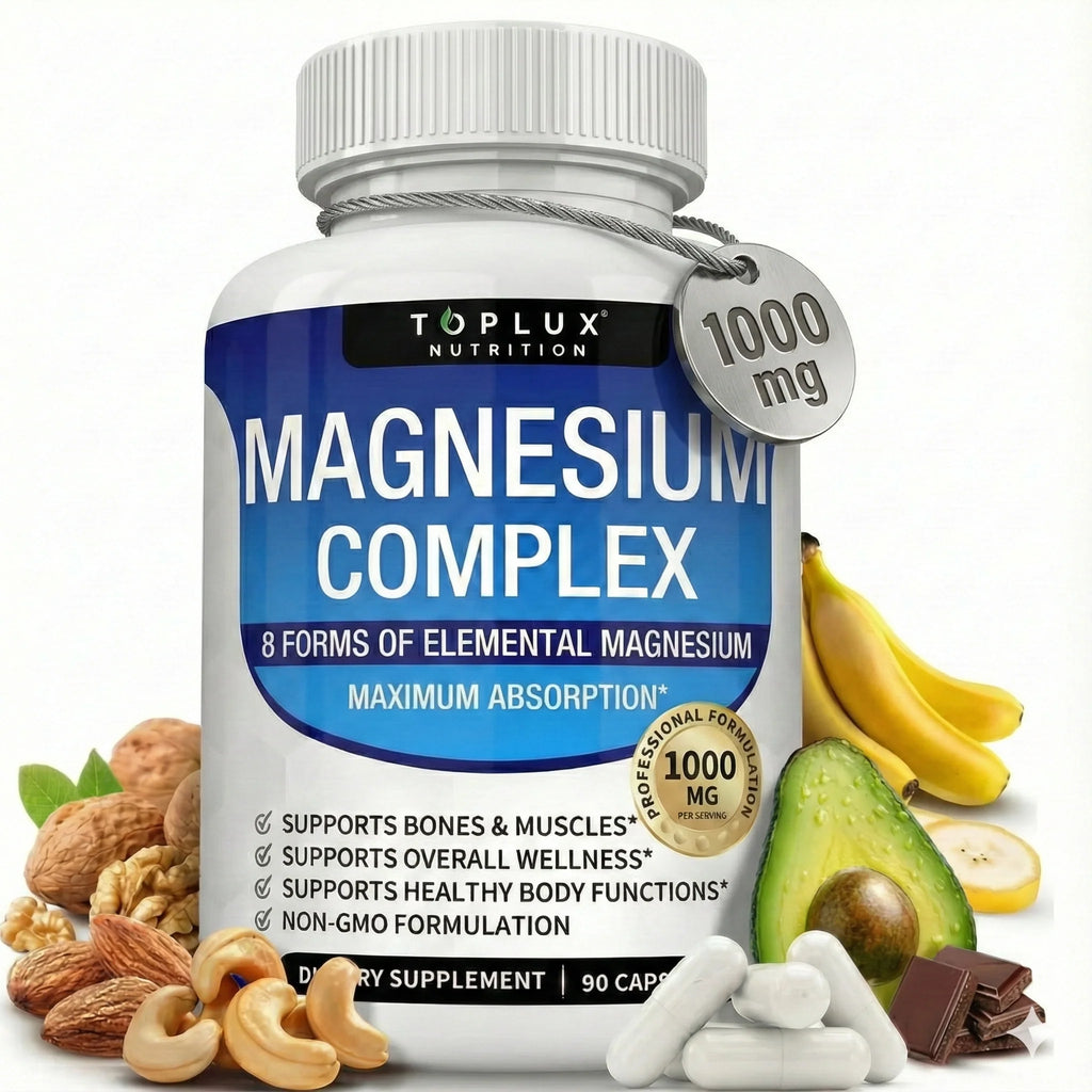 Complejo de Magnesio para Dormir Mejor, Relajar Músculos y Reducir Estrés