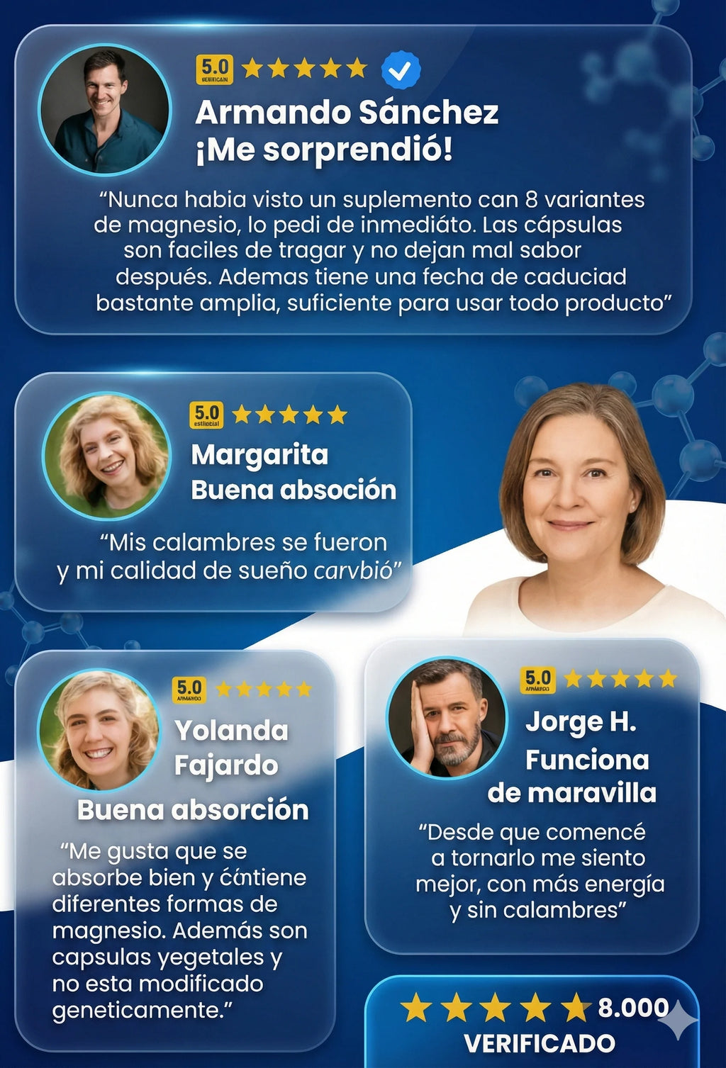 Complejo de Magnesio para Dormir Mejor, Relajar Músculos y Reducir Estrés