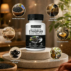 Aceite de Semilla Negra Etíope 100% Puro - Apoyo Inmunológico, Digestivo y Equilibrio Natural - Empieza hoy !!