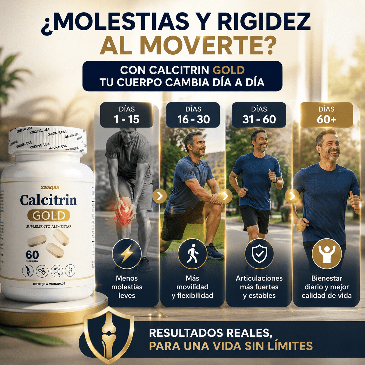 Calcitrin Gold™ Soporte Integral para Huesos, Articulaciones y Movilidad, empieza a cuidarte hoy!!