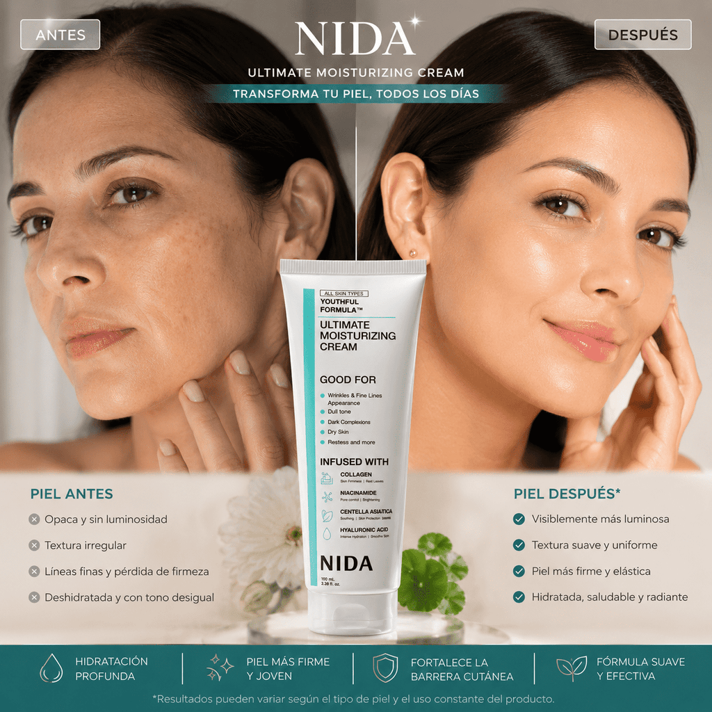 NIDA® Crema Hidratante Anti-Edad Coreana, empieza a cuidar tu piel desde hoy !!!