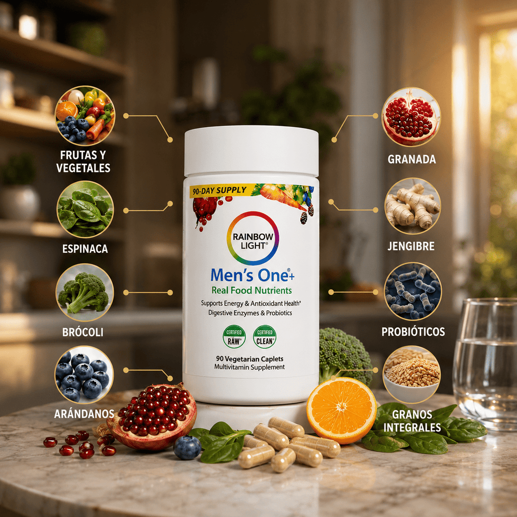 Multivitamínico Rainbow Light®  Recupera Energía, Inmunidad y Salud Digestiva,  empieza a cuidarte hoy.