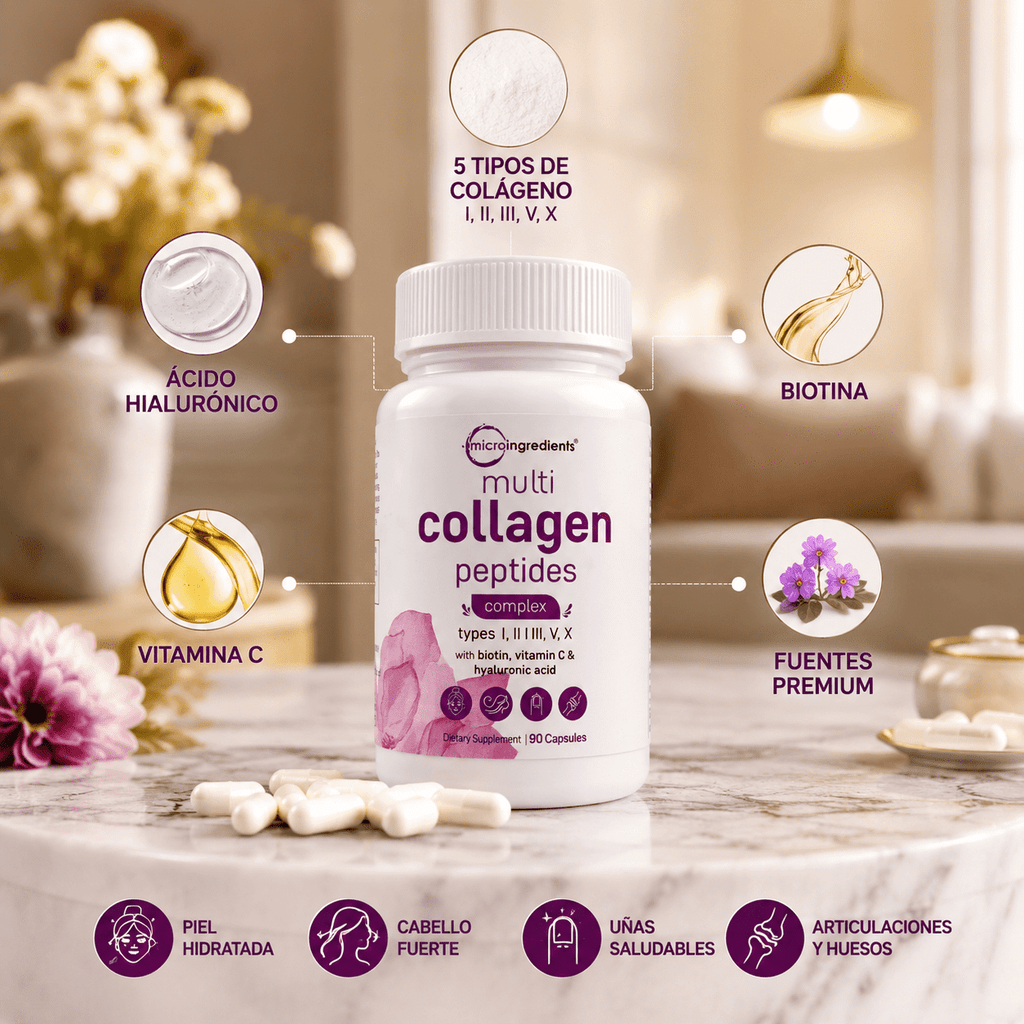 Multi Colágeno™ MicroIngredients®   Mejora Piel, Cabello, Uñas y Articulaciones, Empieza hoy.