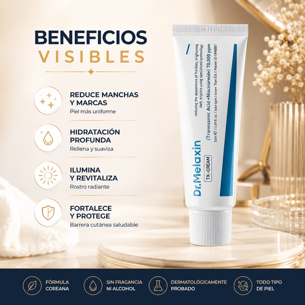 DR MELAXIN TX™  Ayuda a Reducir Manchas y Recuperar la Luminosidad Natural