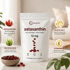 Astaxanthin 12 mg de Microingredients®  Cuida tu piel y riñones  desde hoy con protección antioxidante avanzada