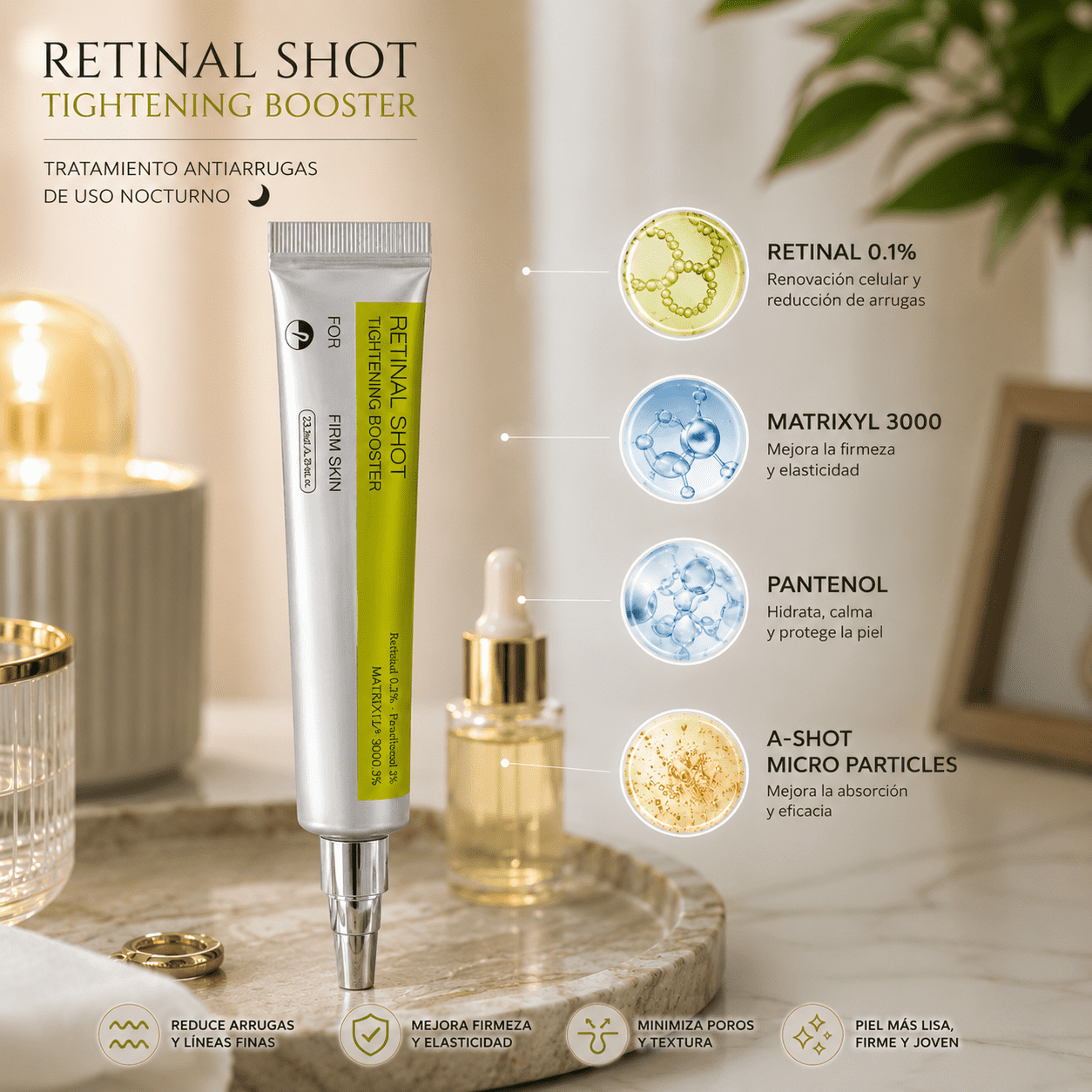 Retinal Shot Tightening Booster: Reafirma e ilumina tu Piel al Instante