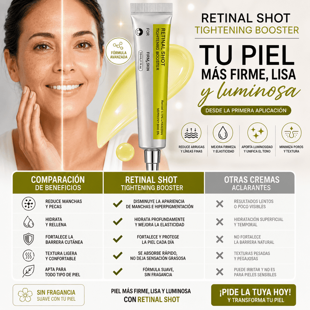 Retinal Shot Tightening Booster: Reafirma e ilumina tu Piel al Instante