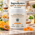 Creatina en Gomitas para Mujer - Más Fuerza, Energía y Recuperación en Cada Entrenamiento - Sabor Frutas Tropicales - 75 Gomitas