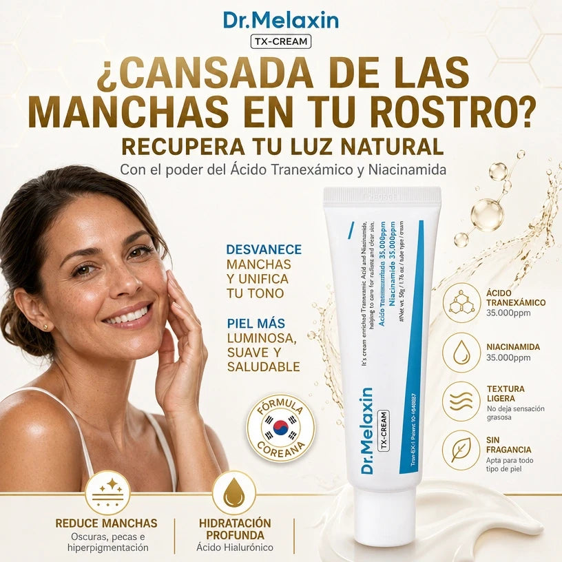 DR MELAXIN TX™  Ayuda a Reducir Manchas y Recuperar la Luminosidad Natural