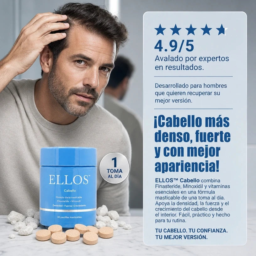 ELLOS™ Cabello | Finasteride + Minoxidil para Densidad, Fuerza y Crecimiento, Empieza hoy!!