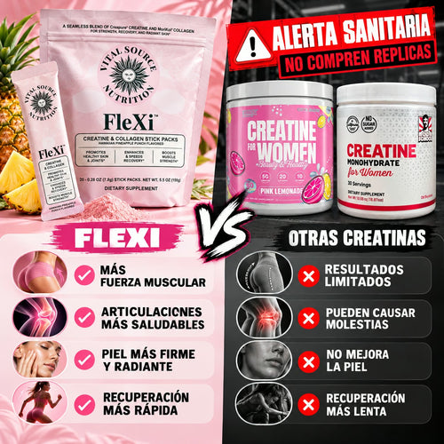 -FLEXI™ Creatina y Colágeno Premium, Fuerza + Belleza Diaria, empieza hoy.