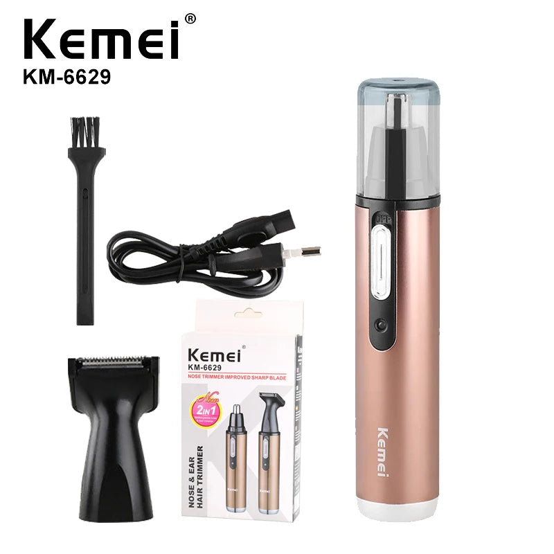 Cortapelos multifuncional 2 en 1 para nariz, orejas y vello facial
