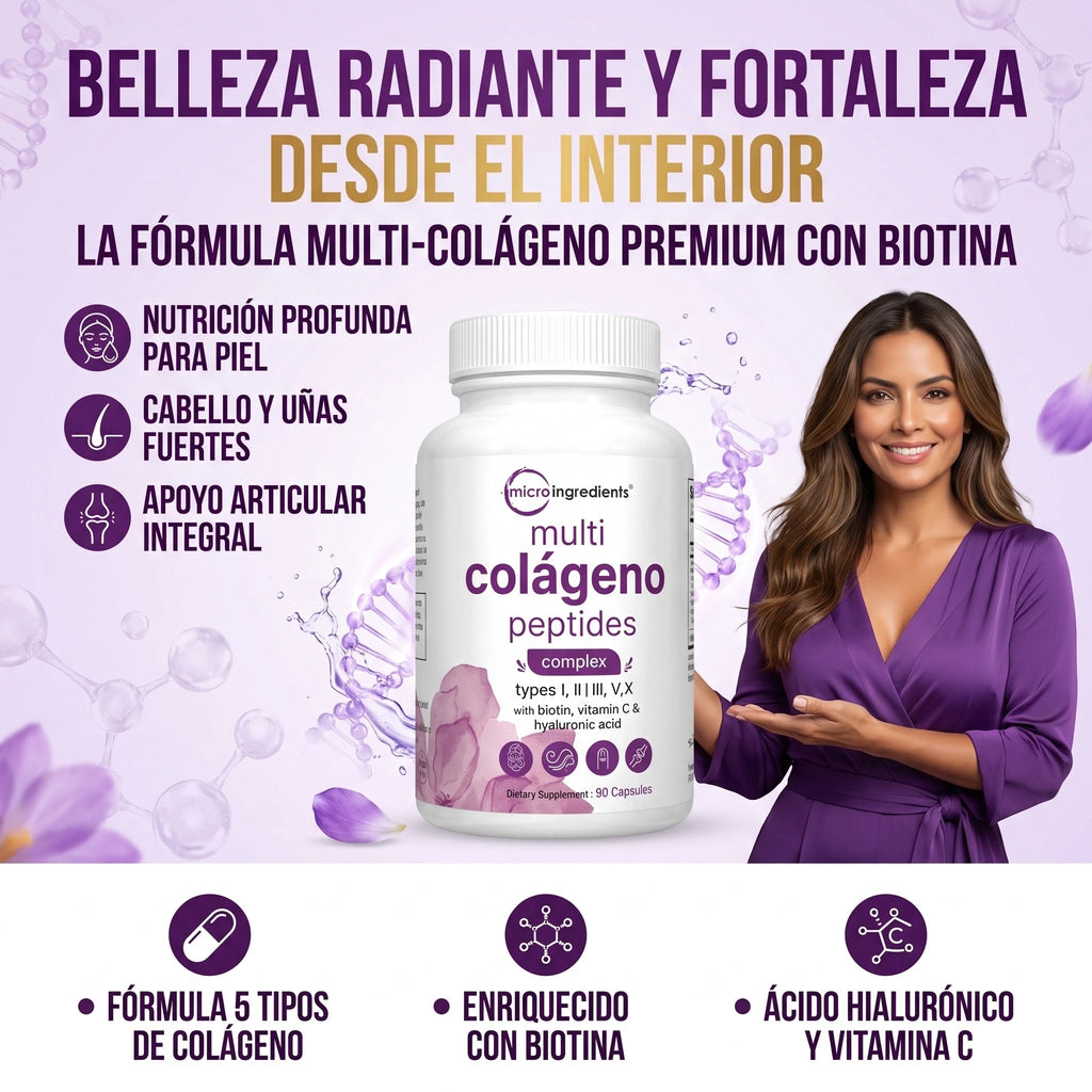 Multi Colágeno™ MicroIngredients®   Mejora Piel, Cabello, Uñas y Articulaciones, Empieza hoy.