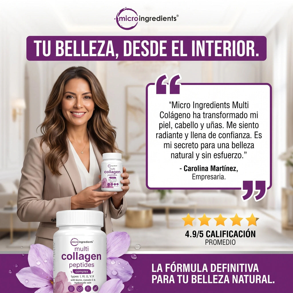 Multi Colágeno™ MicroIngredients®   Mejora Piel, Cabello, Uñas y Articulaciones, Empieza hoy.