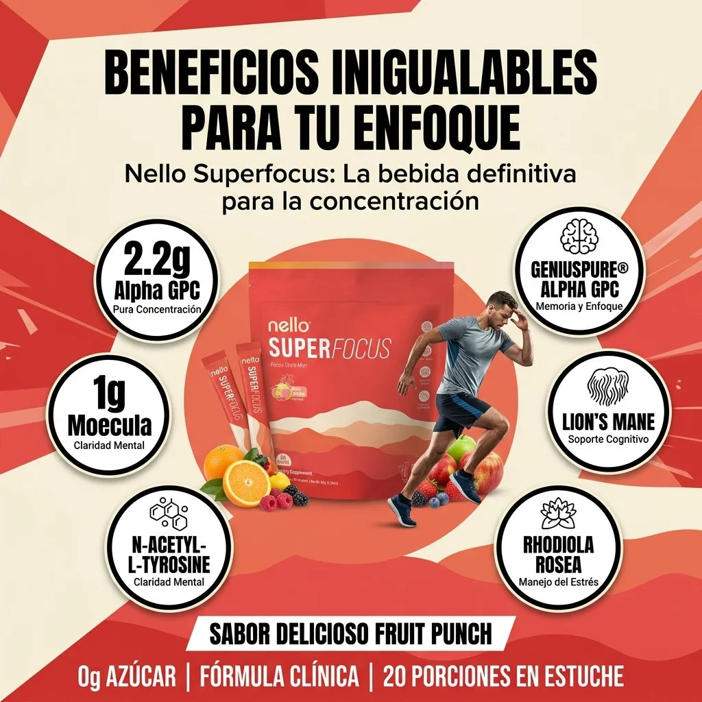 Nello® SuperFocus Activa tu mente y recupera tu enfoque en minutos, empieza desde hoy