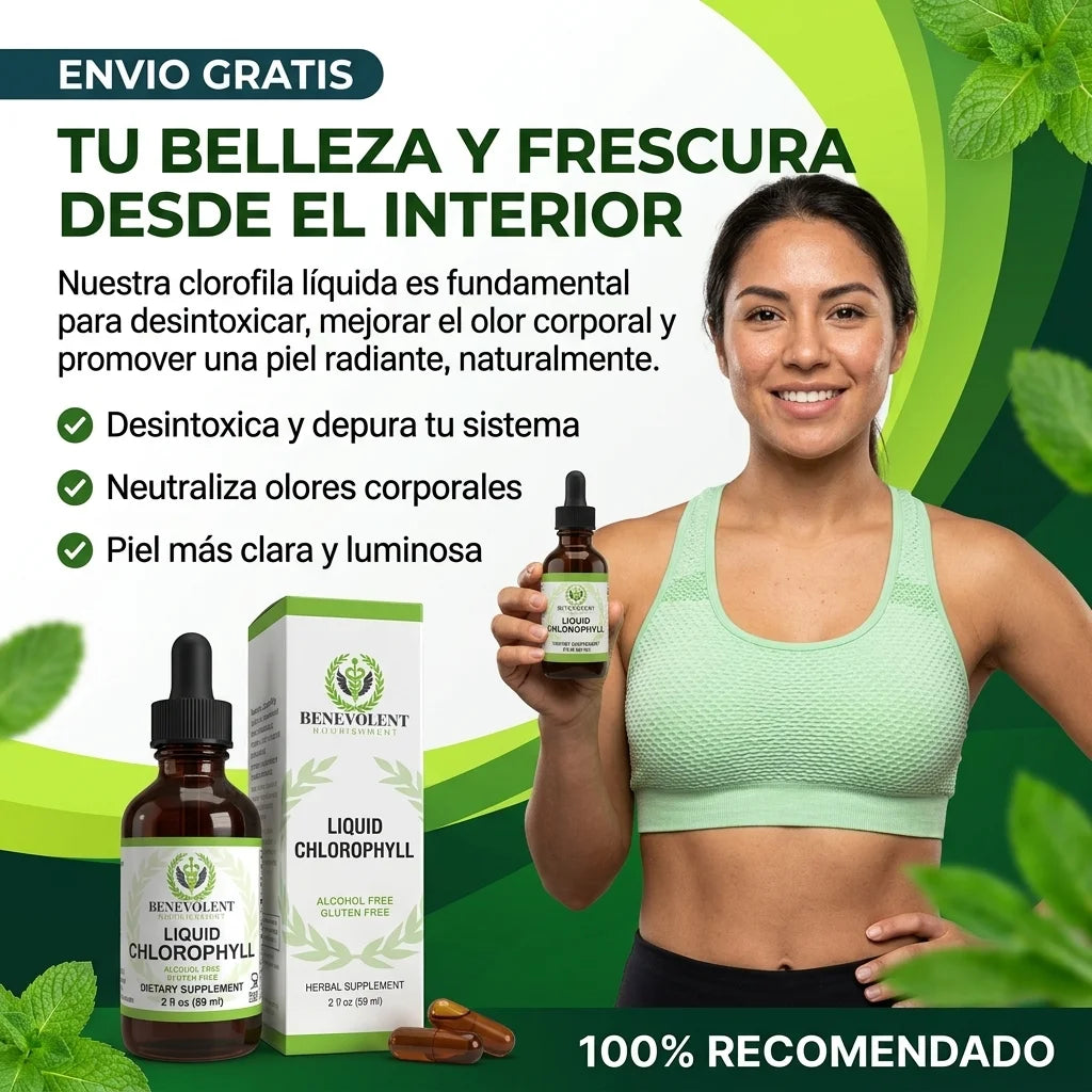 Clorofila Líquida Benevolent Nourishment® – Detox y Control de Olor