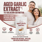 AGED GARLIC EXTRACT™ Extracto de Ajo Envejecido 24 Meses Sin Olor, Sin OMG y Sin Gluten, cuida tu corazon.