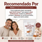 AGED GARLIC EXTRACT™ Extracto de Ajo Envejecido 24 Meses Sin Olor, Sin OMG y Sin Gluten, cuida tu corazon.