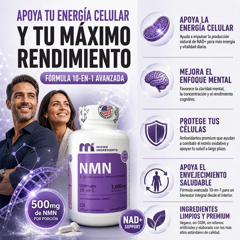NMN Elite by Micro Ingredients® Energía Celular y Longevidad Avanzada ¡Ordénalo Hoy!
