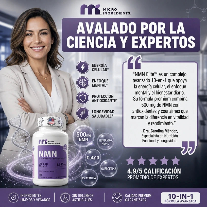NMN Elite by Micro Ingredients® Energía Celular y Longevidad Avanzada ¡Ordénalo Hoy!