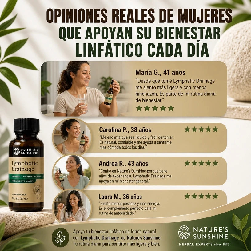 Nature's Sunshine® Lymphatic Drainage™ | Fórmula Líquida para Apoyo Linfático, empieza hoy!!