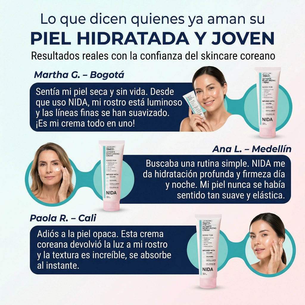 NIDA® Crema Hidratante Anti-Edad Coreana, empieza a cuidar tu piel desde hoy !!!