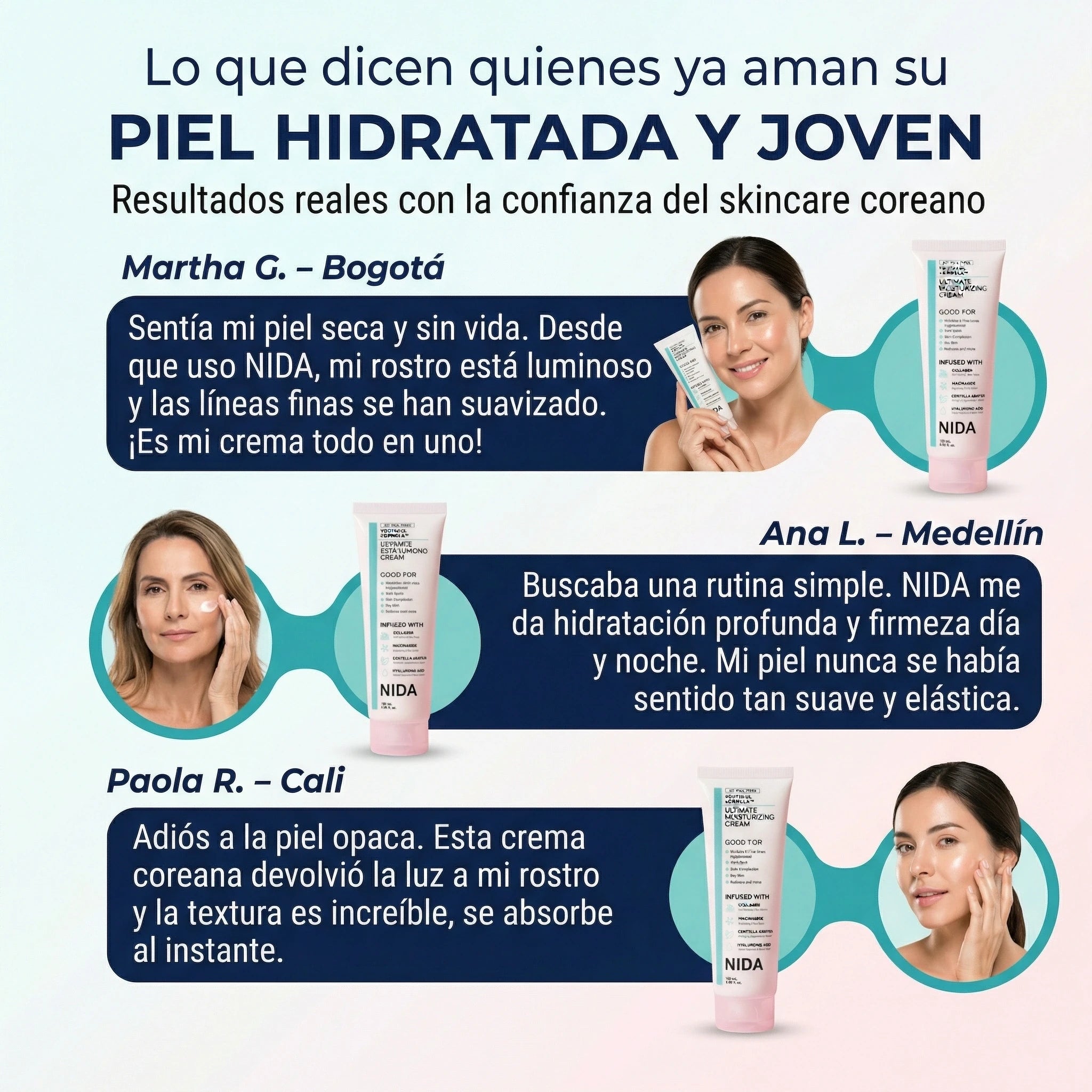 NIDA® Crema Hidratante Anti-Edad Coreana, empieza a cuidar tu piel desde hoy !!!