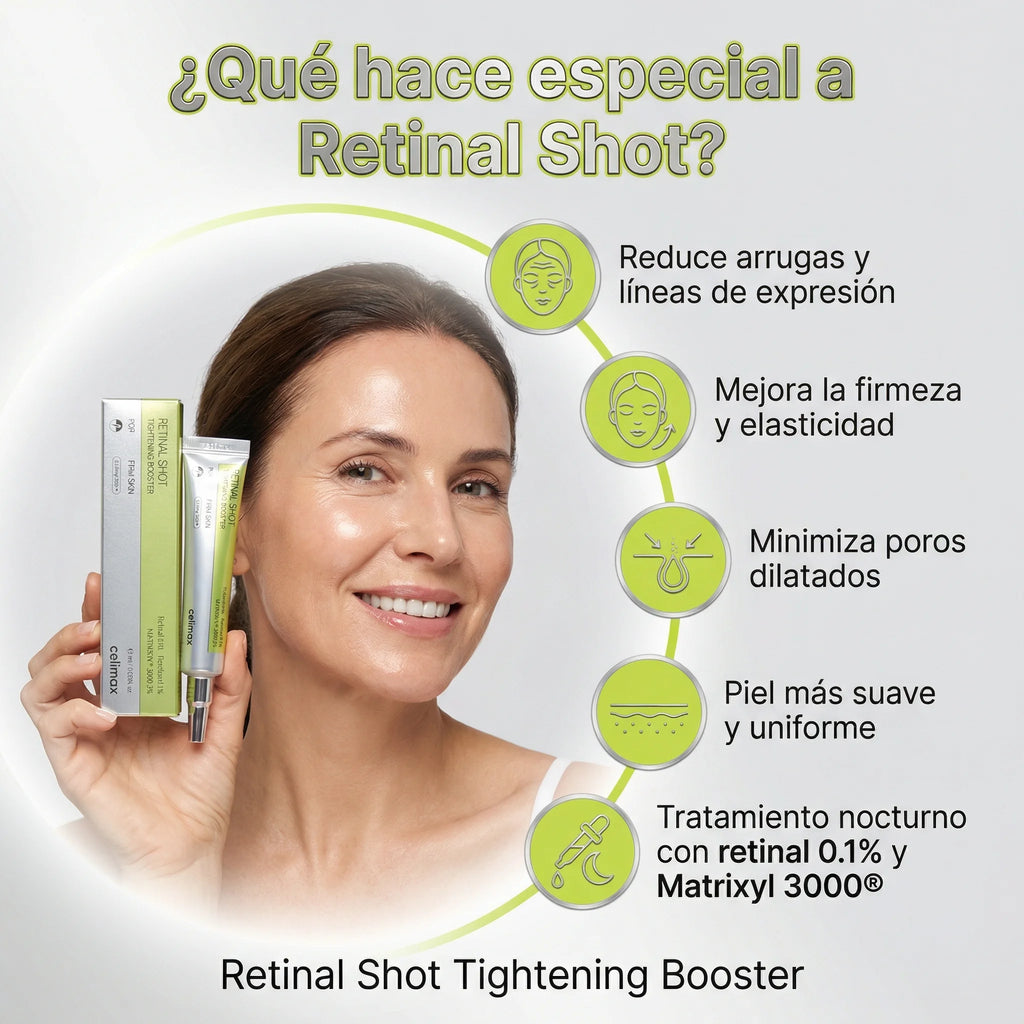 Retinal Shot Tightening Booster: Reafirma y Ilumina tu Piel al Instante