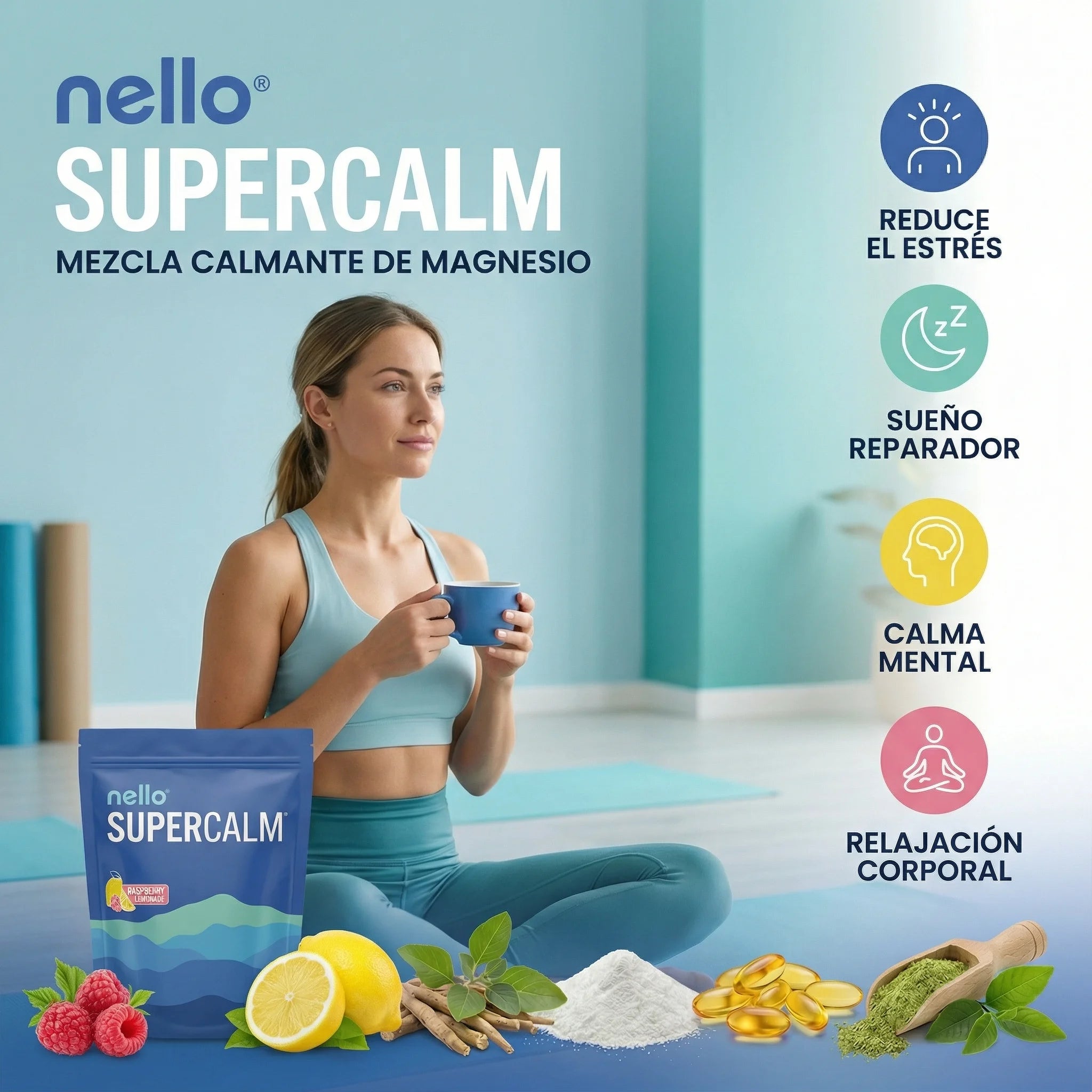 SuperCalm Nello® Fórmula Avanzada para la Calma y Manejo del Estrés, empieza hoy mismo