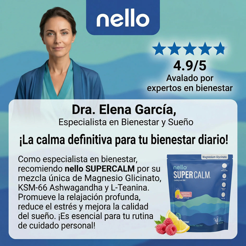 SuperCalm Nello® Fórmula Avanzada para la Calma y Manejo del Estrés, empieza hoy mismo
