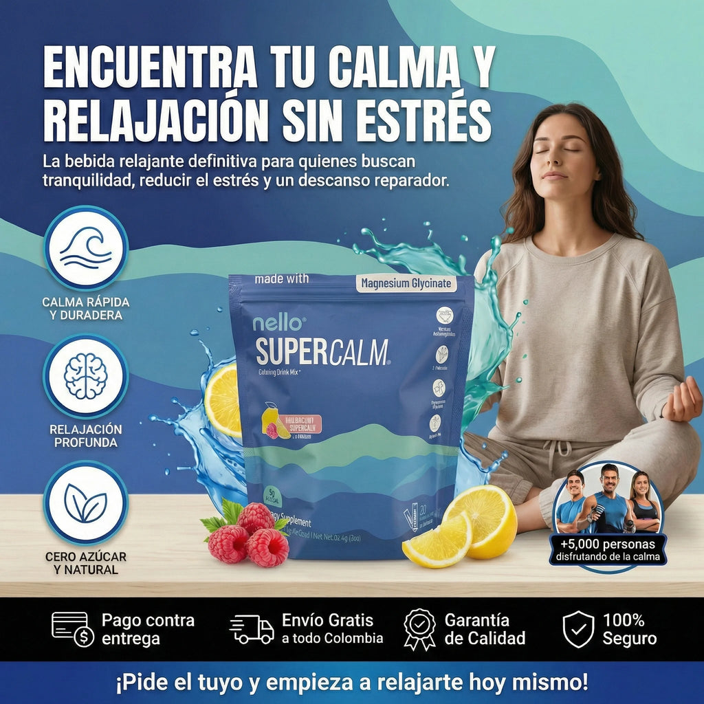 SuperCalm Nello® Fórmula Avanzada para la Calma y Manejo del Estrés, empieza hoy mismo
