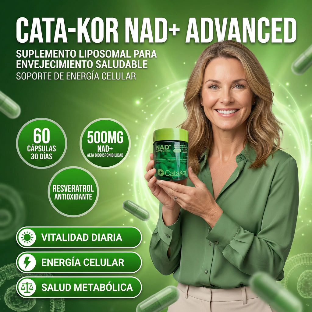 Cata-Kor NAD+ Advanced® Más Energía Hoy y Apoyo para un Envejecimiento Saludable