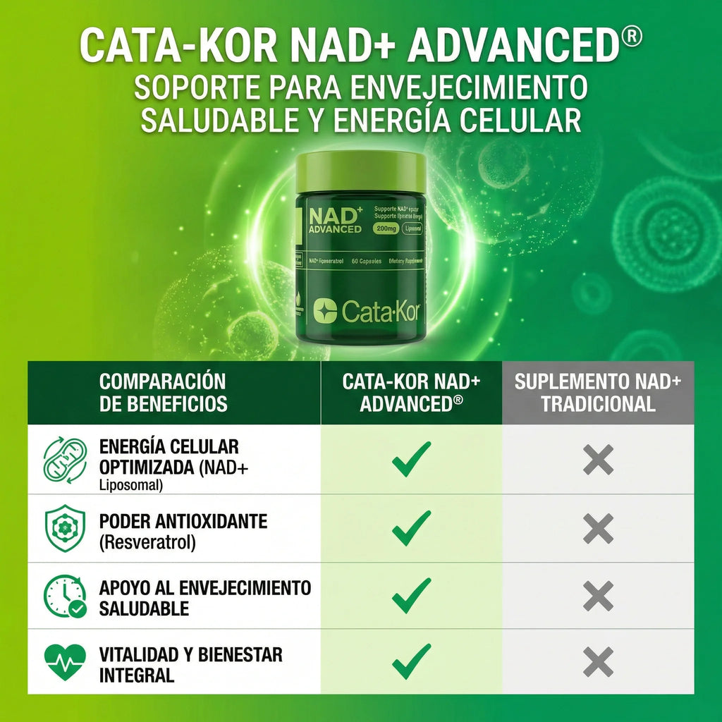 Cata-Kor NAD+ Advanced® Más Energía Hoy y Apoyo para un Envejecimiento Saludable