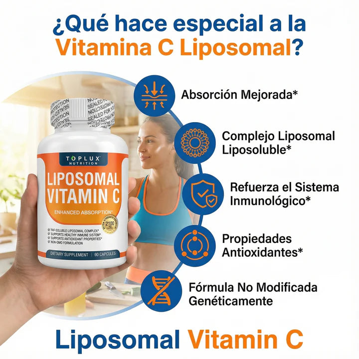 Vitamina C Liposomal 2100 mg Cuídate de enfermedades desde adentro.